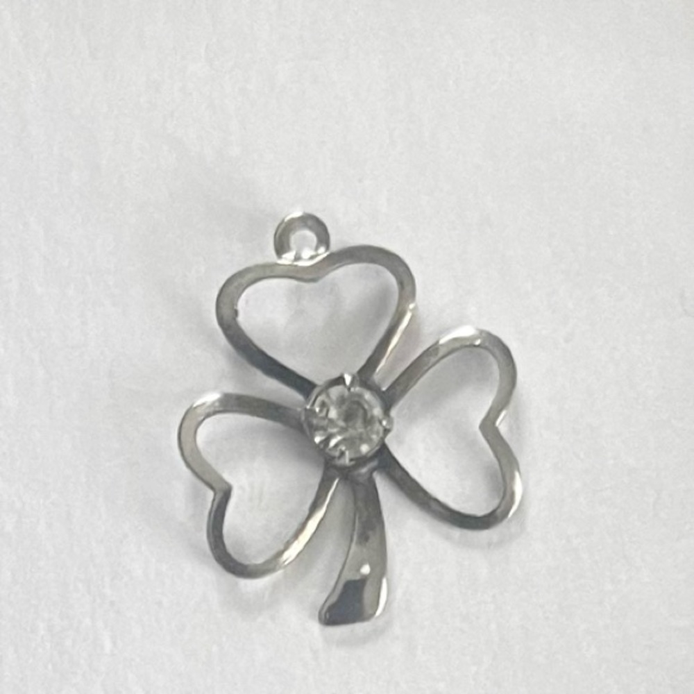 Vintage Silver Shamrock Bracelet Charm or Pendant